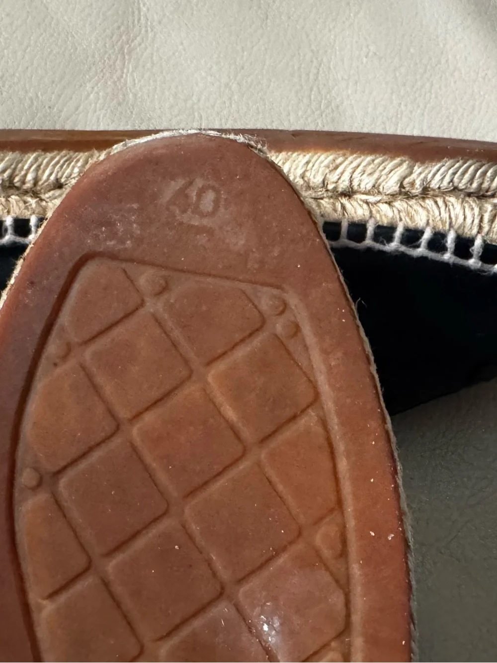 CHANEL Black Leather Espadrilles size 40